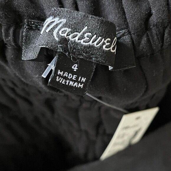 MADEWELL Jumpsuit Women 4 Black Sleeveless Wide-Leg NEW 100% Linen NL437 - Picture 11 of 14